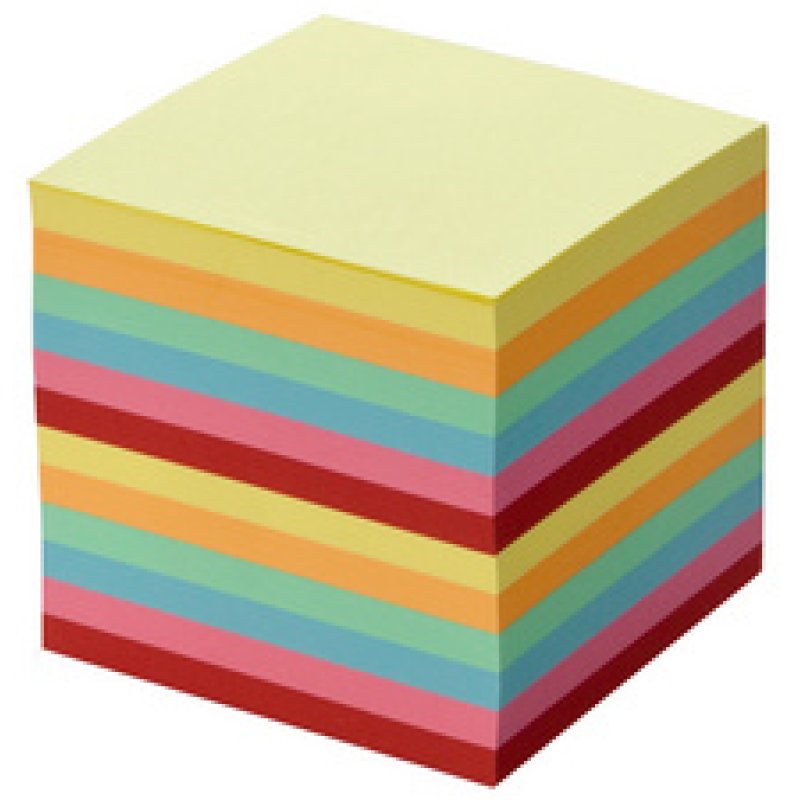 folia Bloc cube, 90 x 90 mm, 700 feuilles, coloré