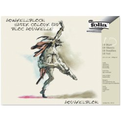 folia Bloc aquarelle, rugueux, 300 x 400 mm, 200 g/m2, blanc