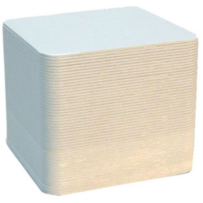 folia Cartons à bière à décorer, uni, carré, 93 x 93 mm