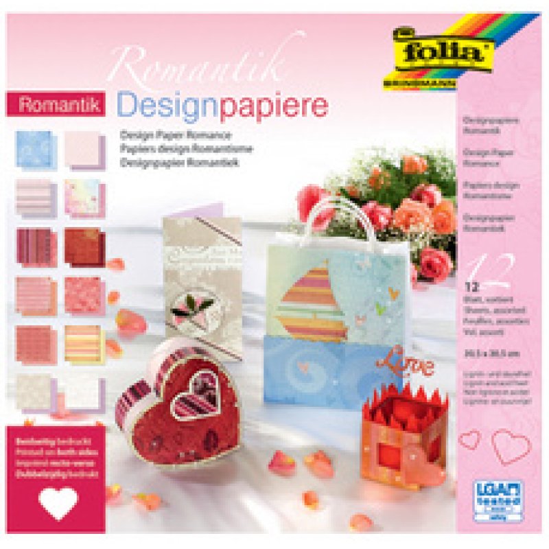 folia Bloc de papier design "Fleurs", 305 x 305 mm