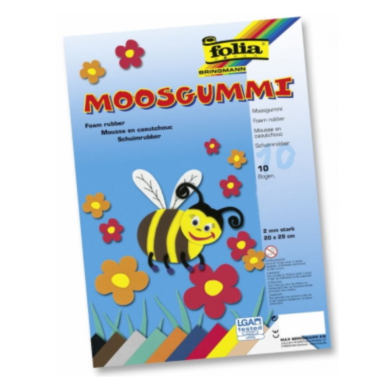 folia Caoutchouc mousse (L)200 x (H)290 mm, gris clair