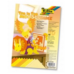 folia Mousse éponge, (L)200 x (H)290 mm, assortiment jaune