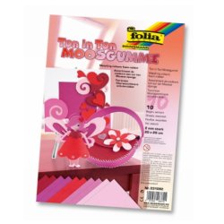 folia Mousse éponge, (L)200 x (H)290 mm, assortiment rouge