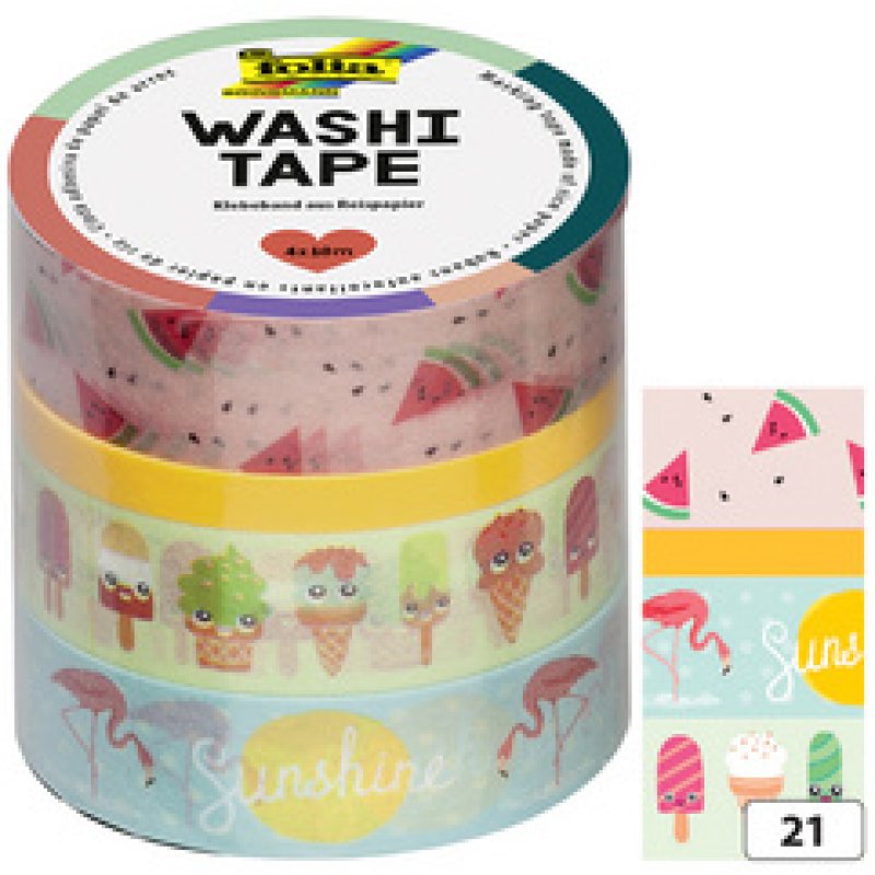 folia Rubans autocollants déco Washi-Tape HYGGE