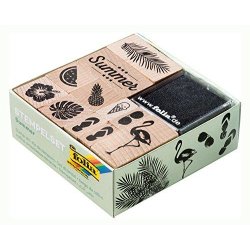 folia Set de tampons en bois "Summer", 13 pièces