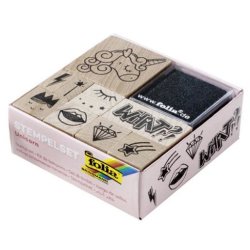 folia Set de tampons en bois "Unicorn", en bois, 12 pièces