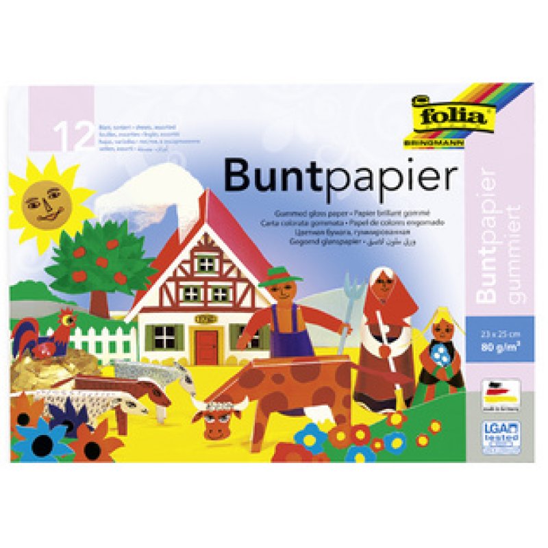 folia Bloc de papier brillant, 12 feuilles, 82 g/m2