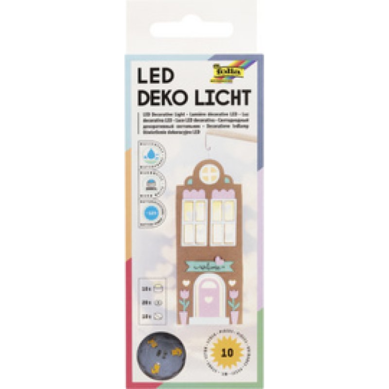 folia Lumière décorative LED, 10 pièces, 20 piles incluses
