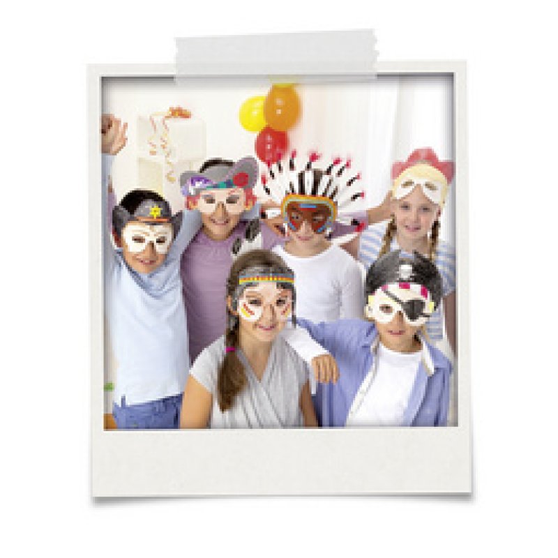 folia Masques pour enfants "Thèmes", en carton, 6 motifs
