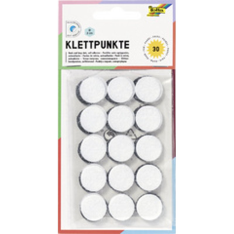 folia Pastilles auto-agripantes, rondes, 20 mm, noir / blanc