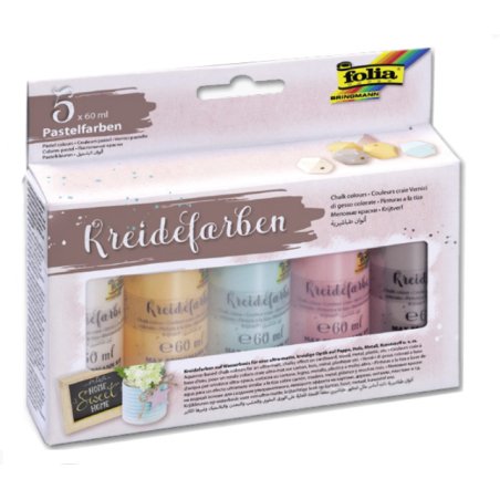 folia Set de couleurs craie, 5 x 60 ml, assorti