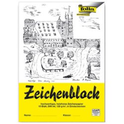 folia Bloc à dessiner, A3, 120 g/m2, 10 feuilles