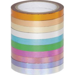 folia Rubans autocollants Washi-Tape HOTFOIL, kit de 10