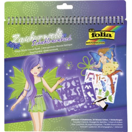folia Livre pochoir "Monde magique", grand