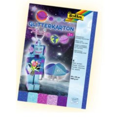 folia Carton à paillettes "Ice", 240 x 340 mm, 300 g/m2