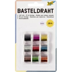 folia Set fil de fil de bricolage, 9 bobines de 2m, couleurs
