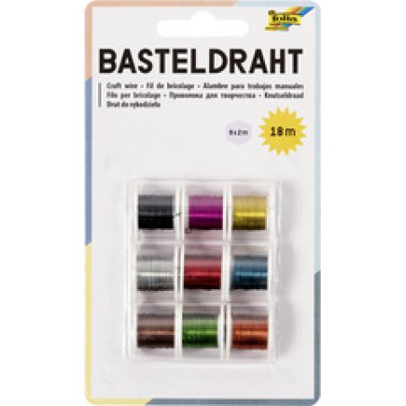 folia Set fil de fil de bricolage, 9 bobines de 2m, couleurs