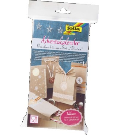 folia Calendrier de l'Avent "sachets en papier naturel"