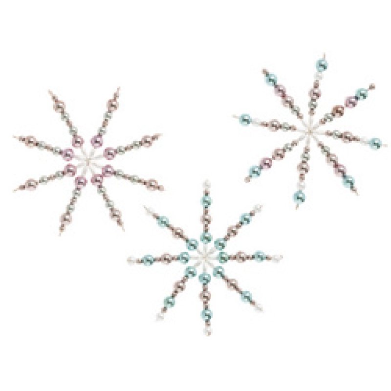 folia Kit d'étoiles en perles, 340 pièces, or / vert / rose