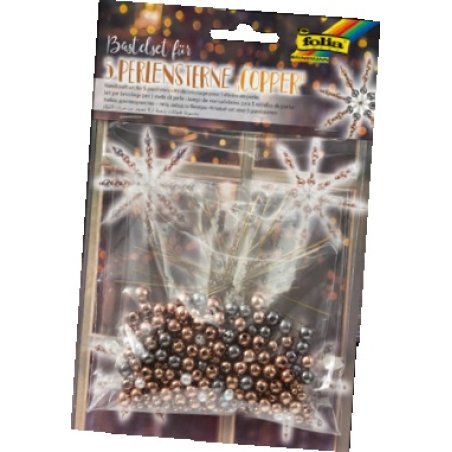 folia Kit d'étoiles en perles, 340 pièces, cuivre
