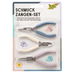 folia Set de pinces pour pierres décoratives, 3 pièces, bleu