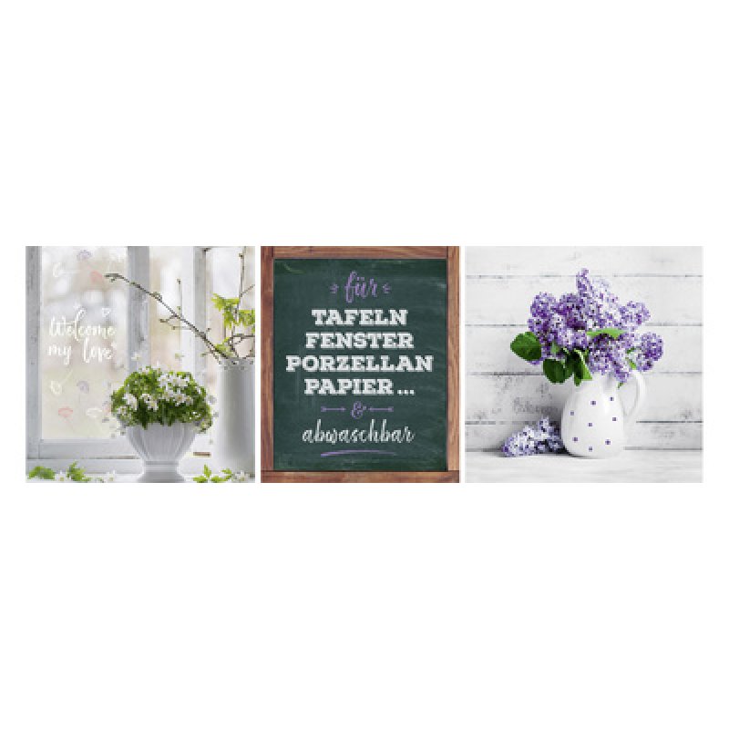 folia Set de crayons craie, assorti, étui de 6