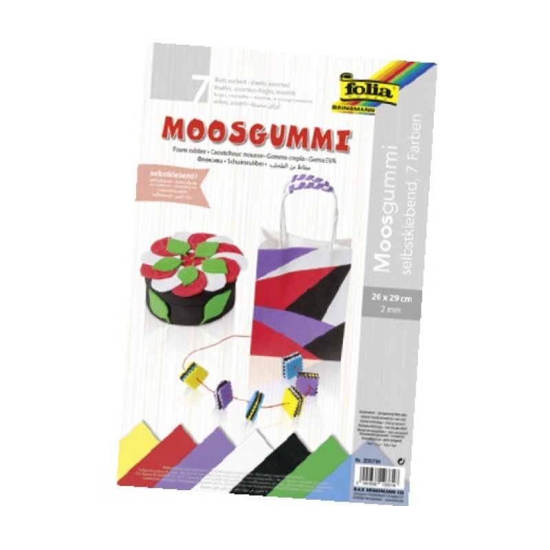 folia Gommette en mousse BASIC, autocollant, 7 feuilles