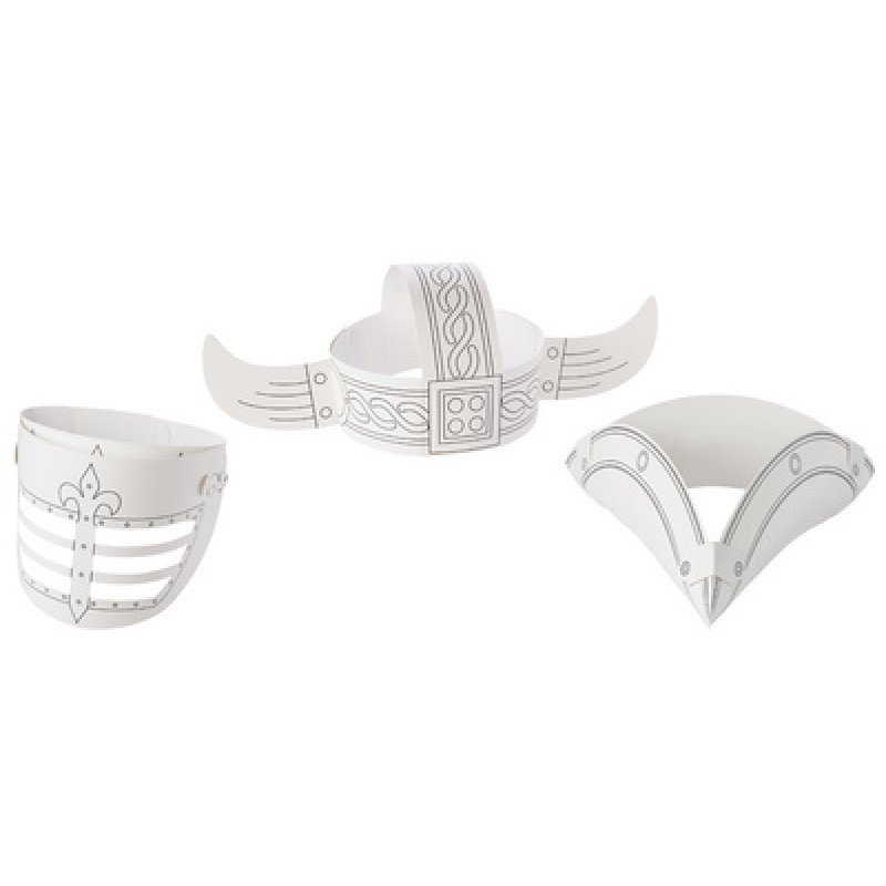 folia Kit de chapeaux pour enfants "AVENTURE", carton, blanc