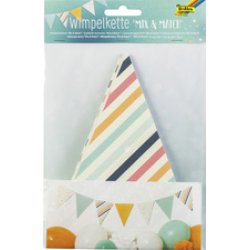 folia Guirlande de fanions "Mix & Match", en carton imprimé