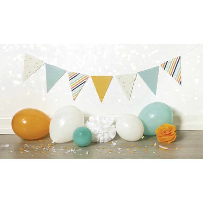 folia Guirlande de fanions "Mix & Match", en carton imprimé