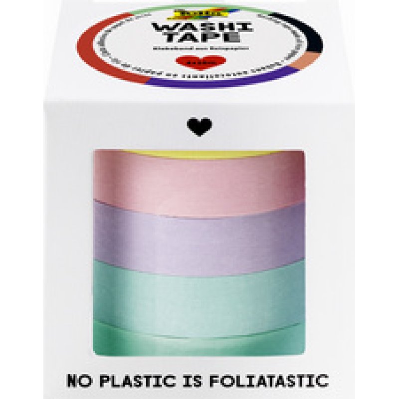 folia Ruban adhésif décoratif Washi-Tape UNI BASIC, kit de 5