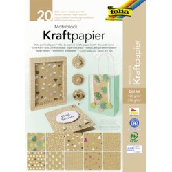 folia Bloc de papier à motifs "Papier kraft", A4