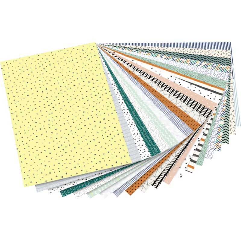 folia Bloc de papier à motifs "Minimaliste", 240 x 340 mm