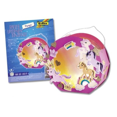 folia Laternen-Bastelset "PONY", pink