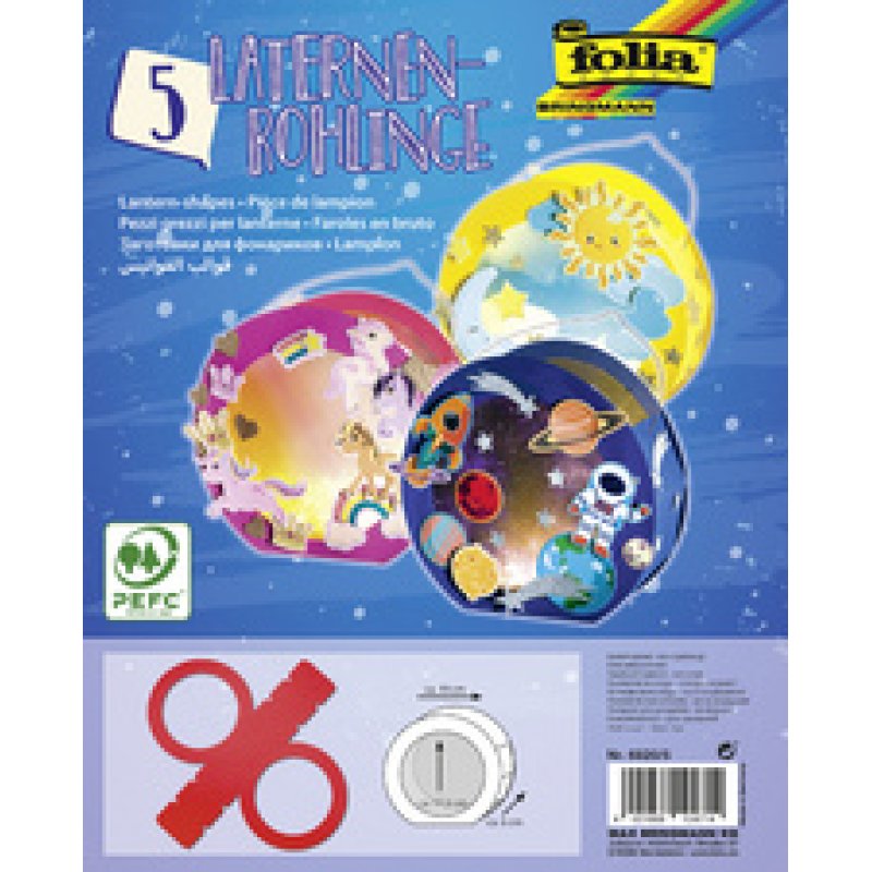 folia Lampion prédécoupé, en papier photo, jaune