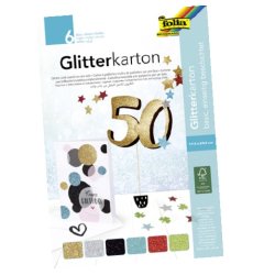 folia Bloc de carton à paillettes "Basic", 170 x 245 mm