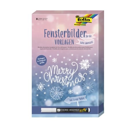 folia Modèle de décoration pour fenêtre "Période hivernale"