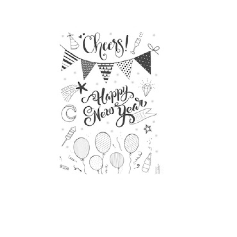 folia Modèle de décoration pour fenêtre "Période hivernale"