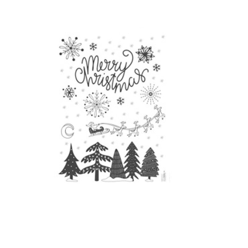 folia Modèle de décoration pour fenêtre "Période hivernale"