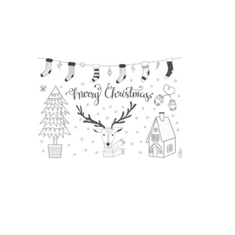 folia Modèle de décoration pour fenêtre "Période hivernale"