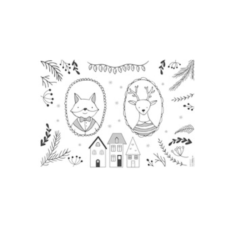 folia Modèle de décoration pour fenêtre "Période hivernale"