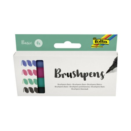 folia Stylo pinceau Brush Pens "Pastell", kit de 4