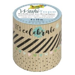 folia Ruban adhésif déco WashiTape Papier kraft I, kit de 4