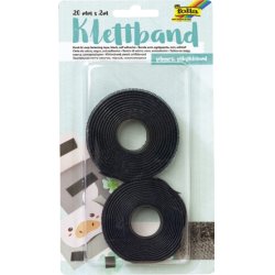 folia Bande auto-agrippante, 20 mm x 2 m, adhésif, noir