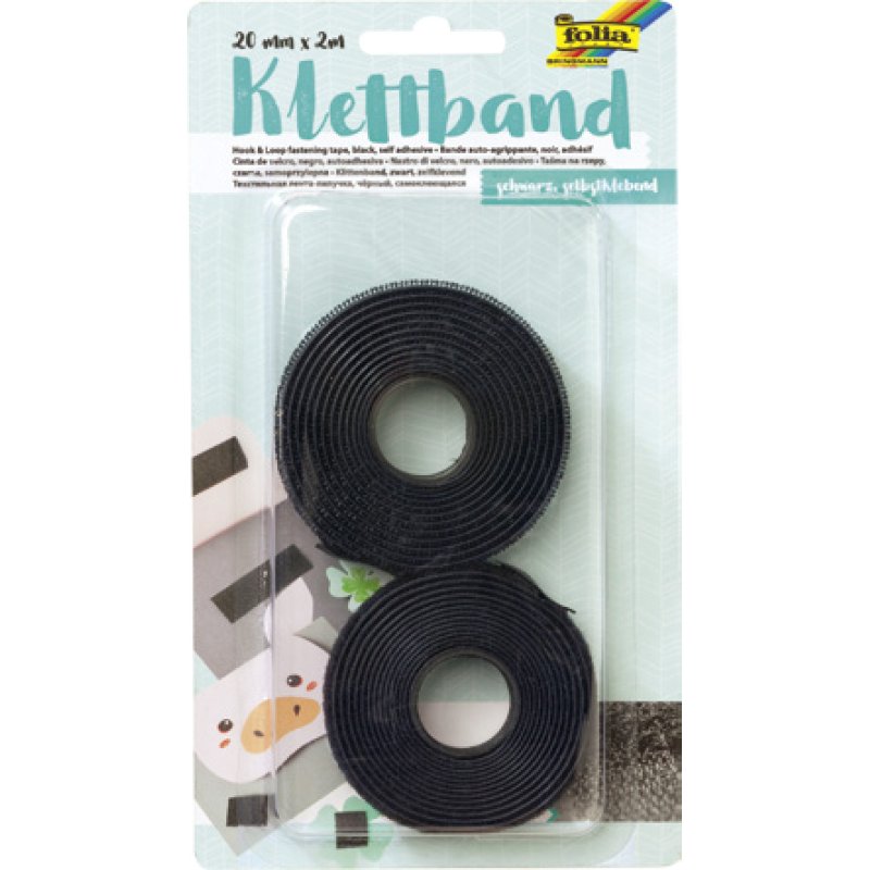 Folia 2303 Velcro Noir 2 pièce(s)