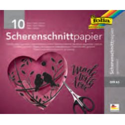 folia Papier pour découpage silhouette, 350 x 500 mm, noir