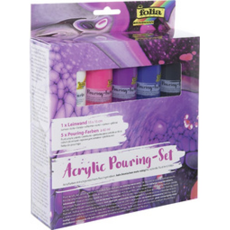 folia Kit de peinture acrylique pour pouring "INTENSE", 5 1