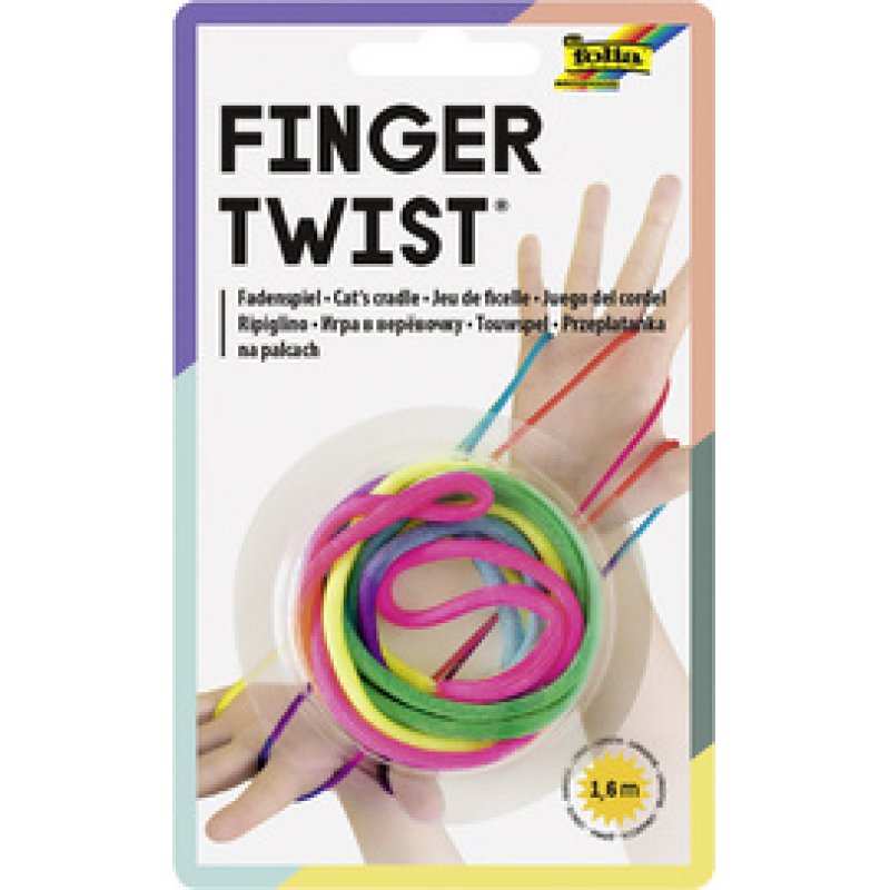 folia Jeu de ficelle "FingerTwist", 160 cm, arc-en-ciel