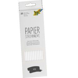 Folia 12500 paille jetable 25 pièce(s) Blanc