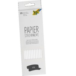 folia Paille en papier "WHITE", longueur : 200 mm